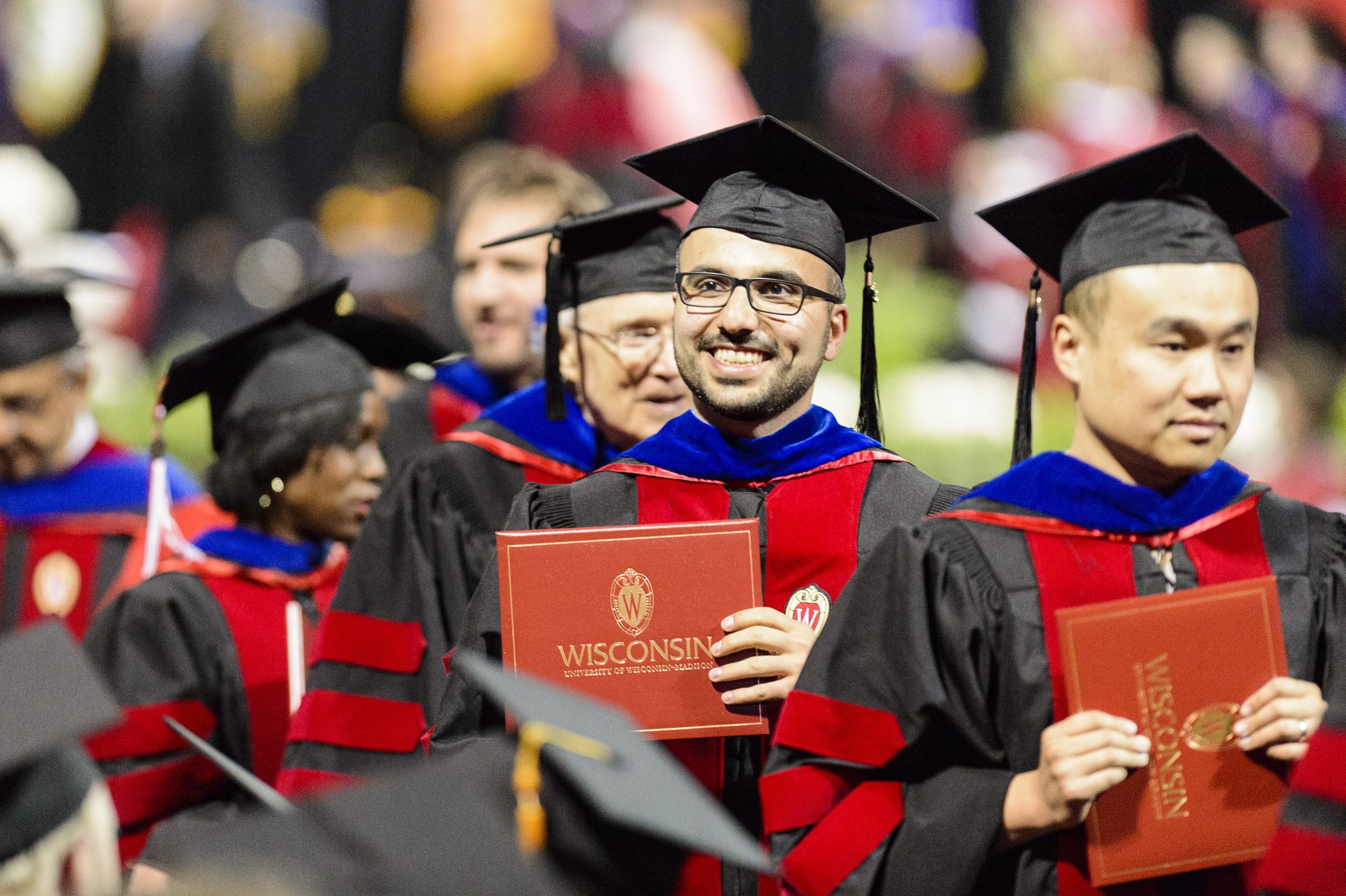 UW-Madison graduates in cap and gown