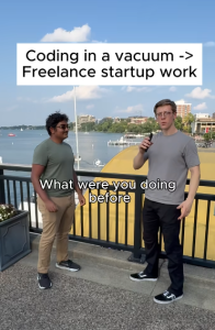 TikTok video interview screenshot