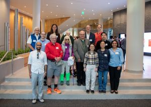Statistics faculty and alumni at event together