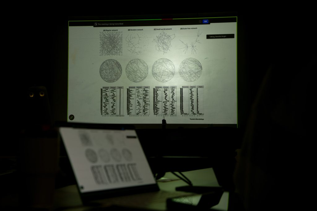 Laptop with data graphs